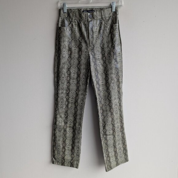 Zara faux leather snakeskin pants - Picture 3 of 6